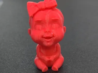 Adorable 3D printed baby girl figurine