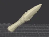 🦈 Primitive Shark-Tooth Dagger – 3D Printable Display Prop-1