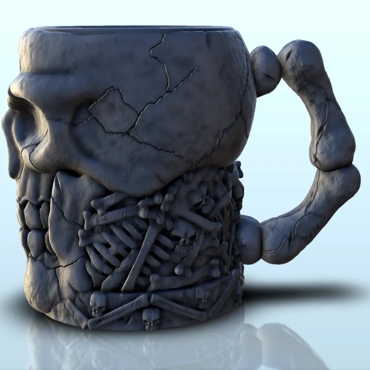 Skull and bones dice mug (2) - beer can holder