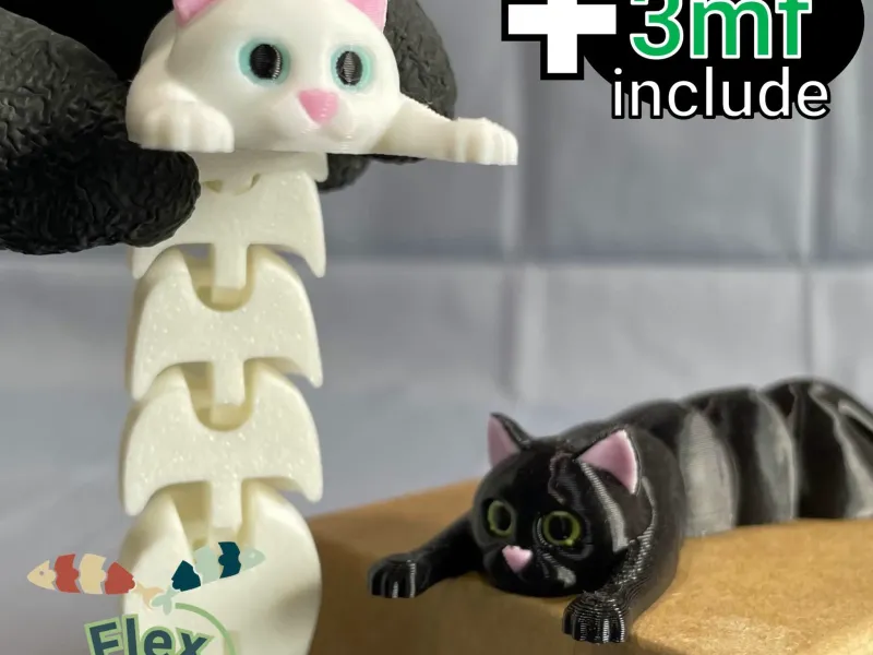 Flexi Holding Cat (Print-in-place)