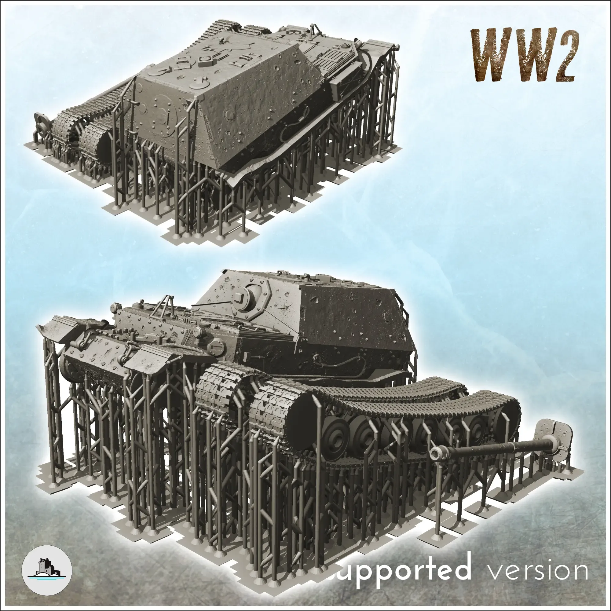 Jagdpanzer Ferdinand - WW2 German Flames War Bolt Action