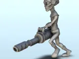 Alien running with machine-gun (6) (+ pre-supported version-0