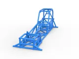 Frame of Supermodified front engine race car V1 Scale 1:25-3
