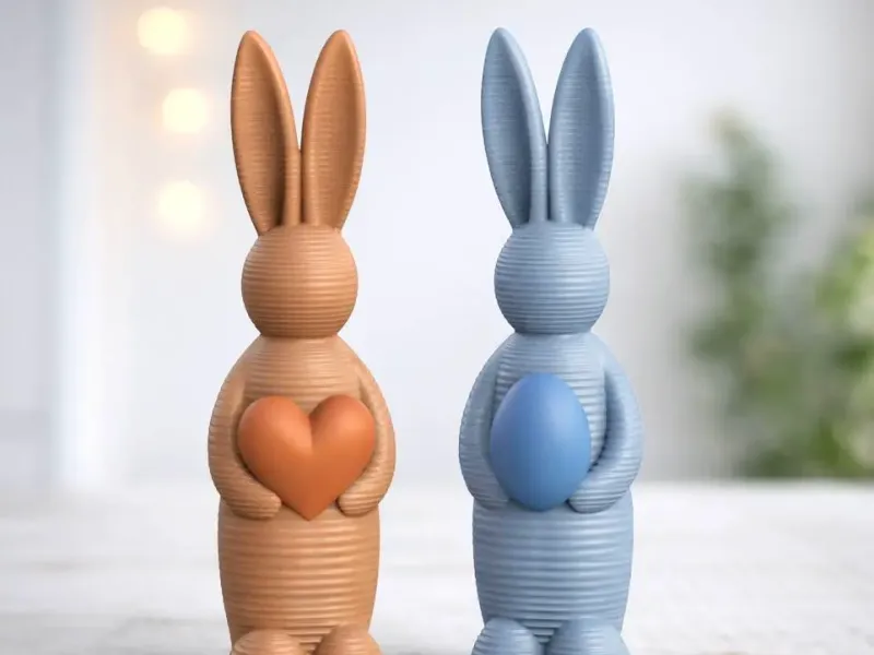 Easter Bunny Set | Striped Holiday Decors