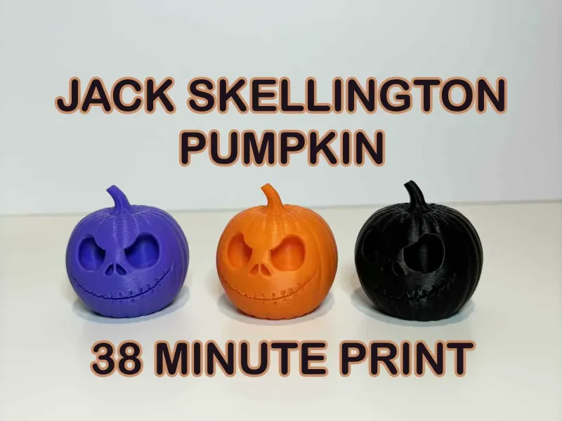 Tiny Jack Skellington inspired Pumpkin