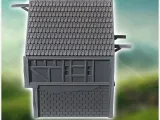 Set of two medieval warehouses with large wooden doors slate-4