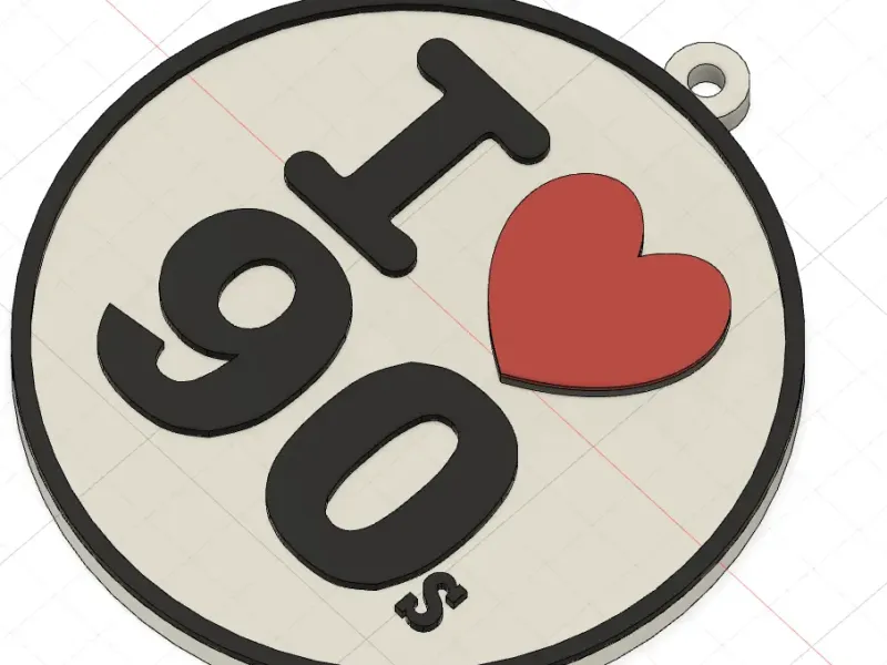 LOVE 90S KEYCHAIN