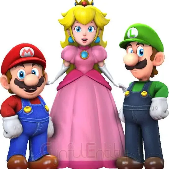 el trío de Oro Mario Luigi princesa peaches