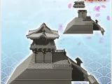 Large Asian temple with access stairs and low walls (12) - m-2