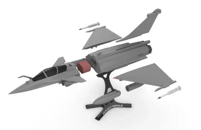 Rafale Engine Components Vehicles & Machinery STL Download - Dassault Rafale 1:38by 3D Araujo