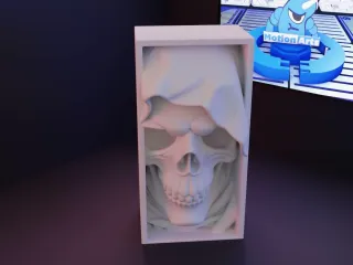 Book holder skull