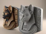 Elegant Cat Wall Art Paperweight Keychain STL decor gift-2