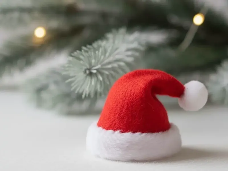 llavero de gorro papa noel