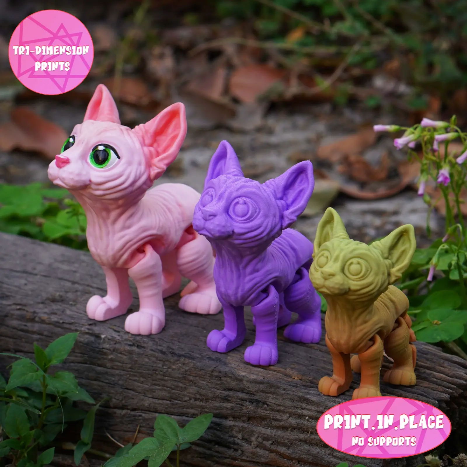 PRINT IN PLACE CUTE SPHYNX CAT