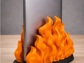 Flame laptop stand