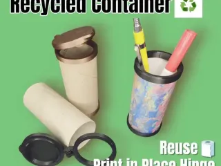 Empty toilet paper roll container - recycling
