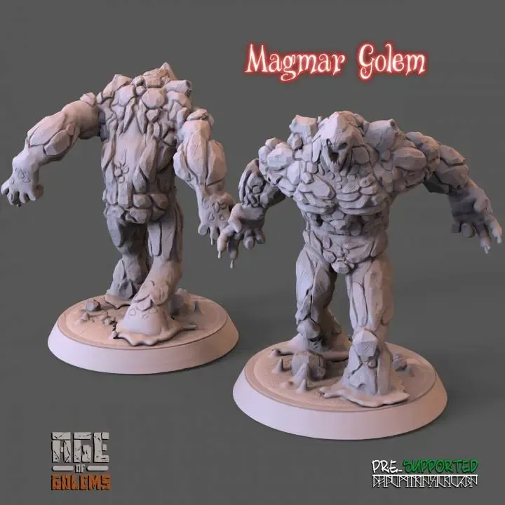 Magma Golem Pose 2 - Age of Golems