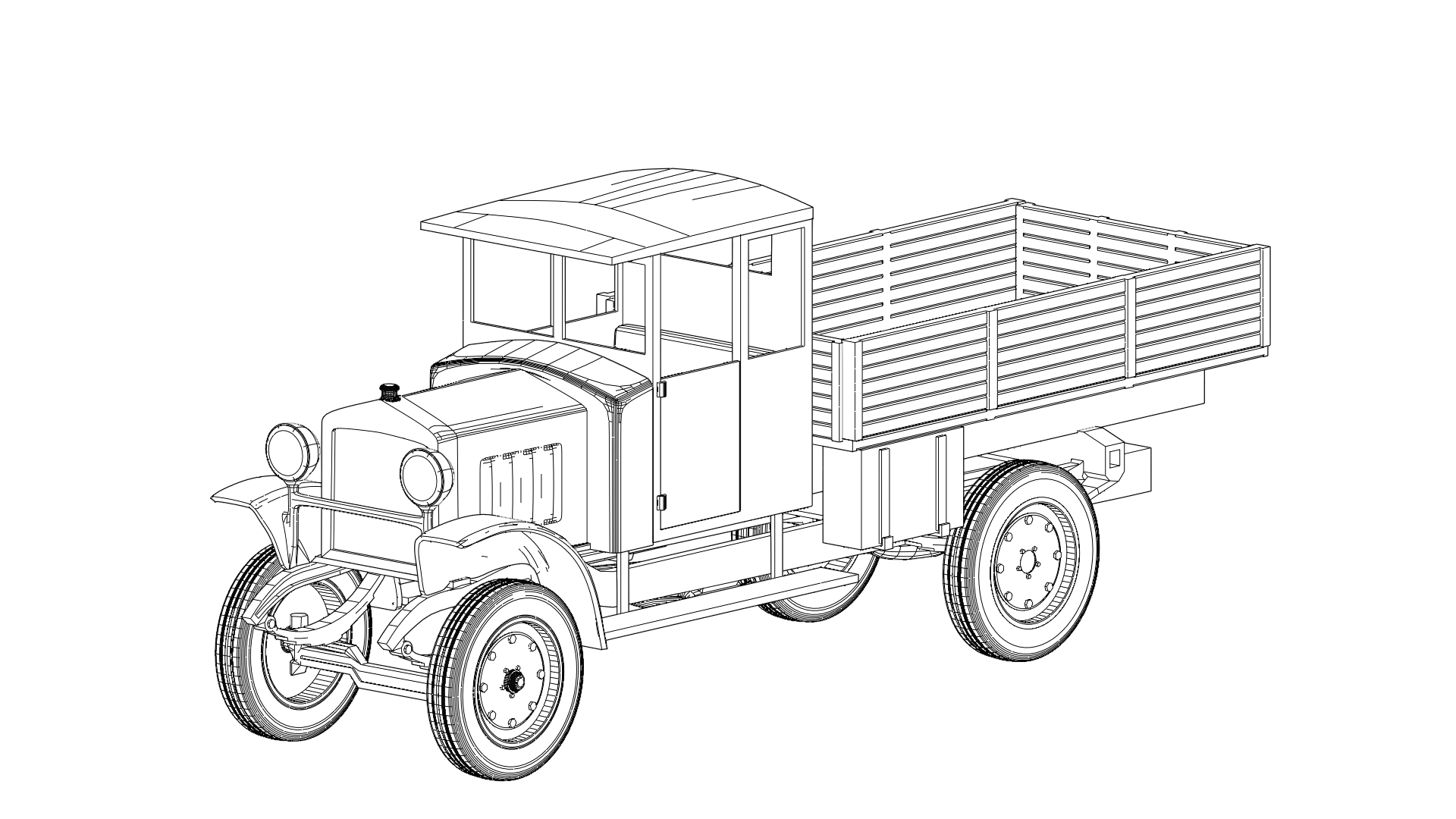 Old military truck Ursus A simple