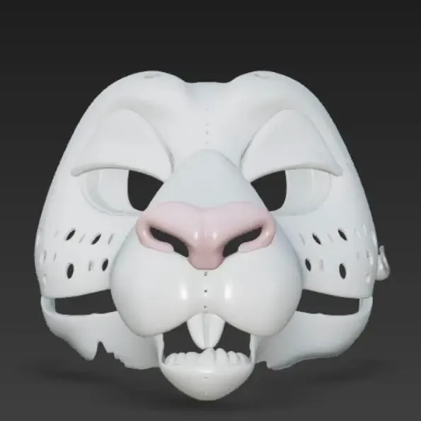 Tiger Face Mask 3D Print Model Cosplay and Wall Decor