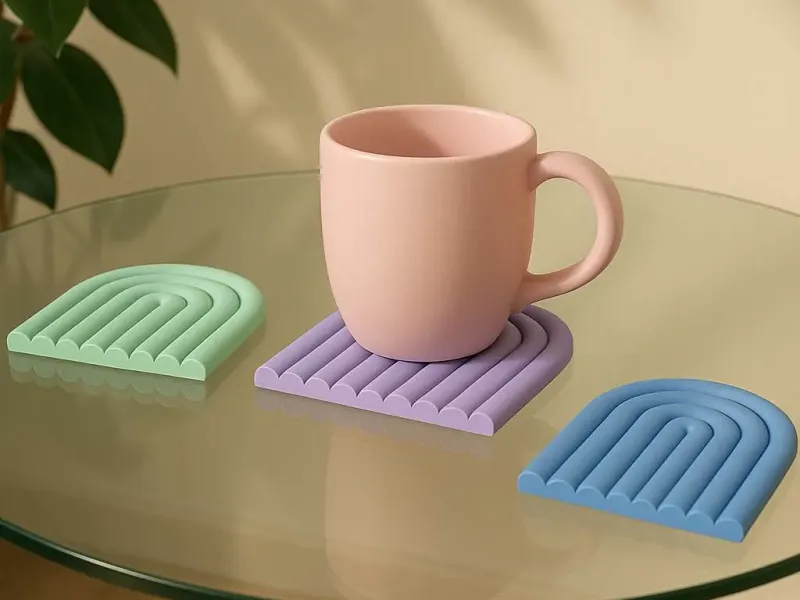 Minimalistic Semicircle Coaster