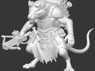 Rat trapper D&D miniature