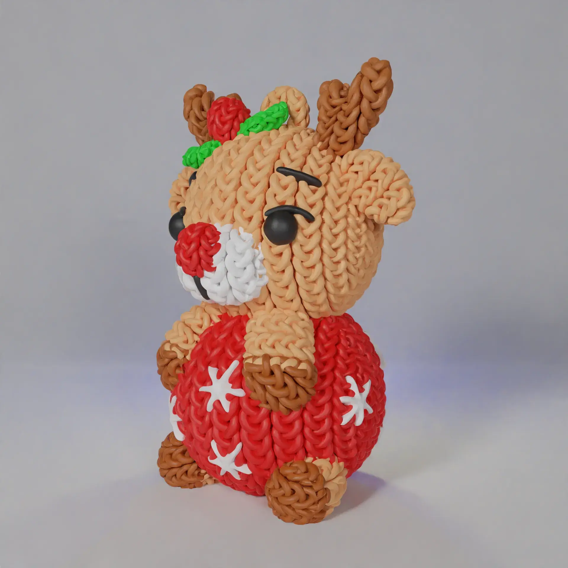 Reindeer Crochet - Knitted- Christmas Tree Decor