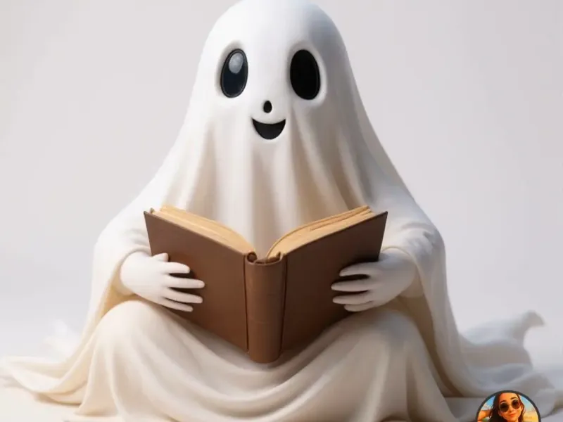 Little Ghost Reader - Halloween Decoration