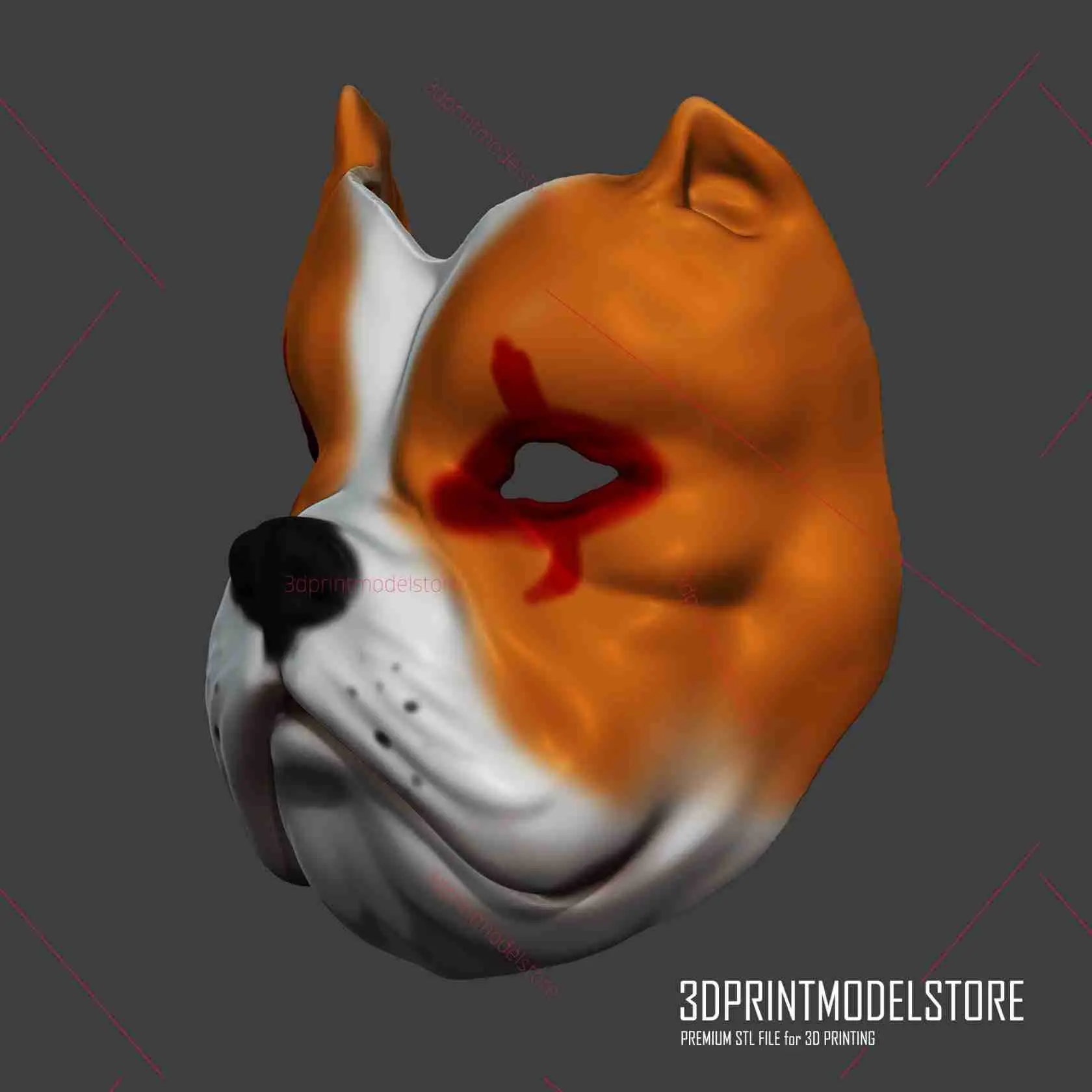 Masque de bouledogue - Halloween Cosplay