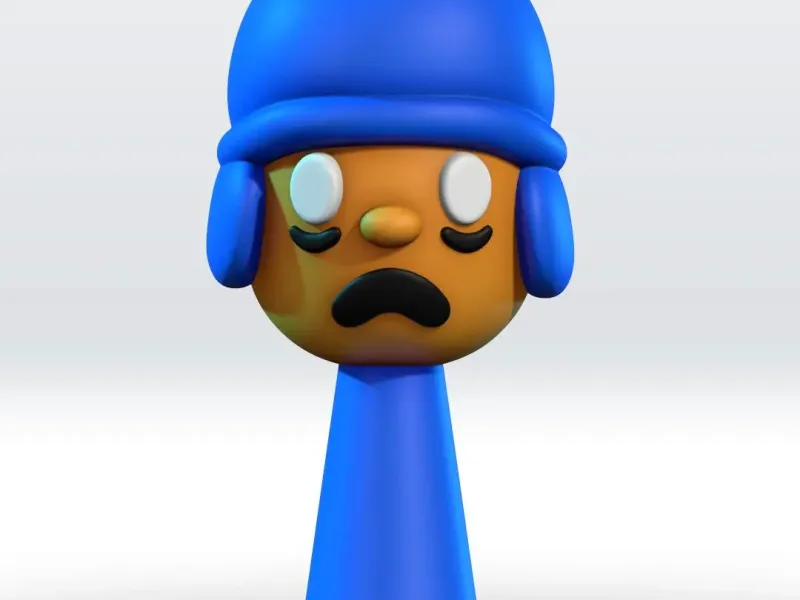 Pocoyo Horror mod STL 3D Model 3mf Multicolor