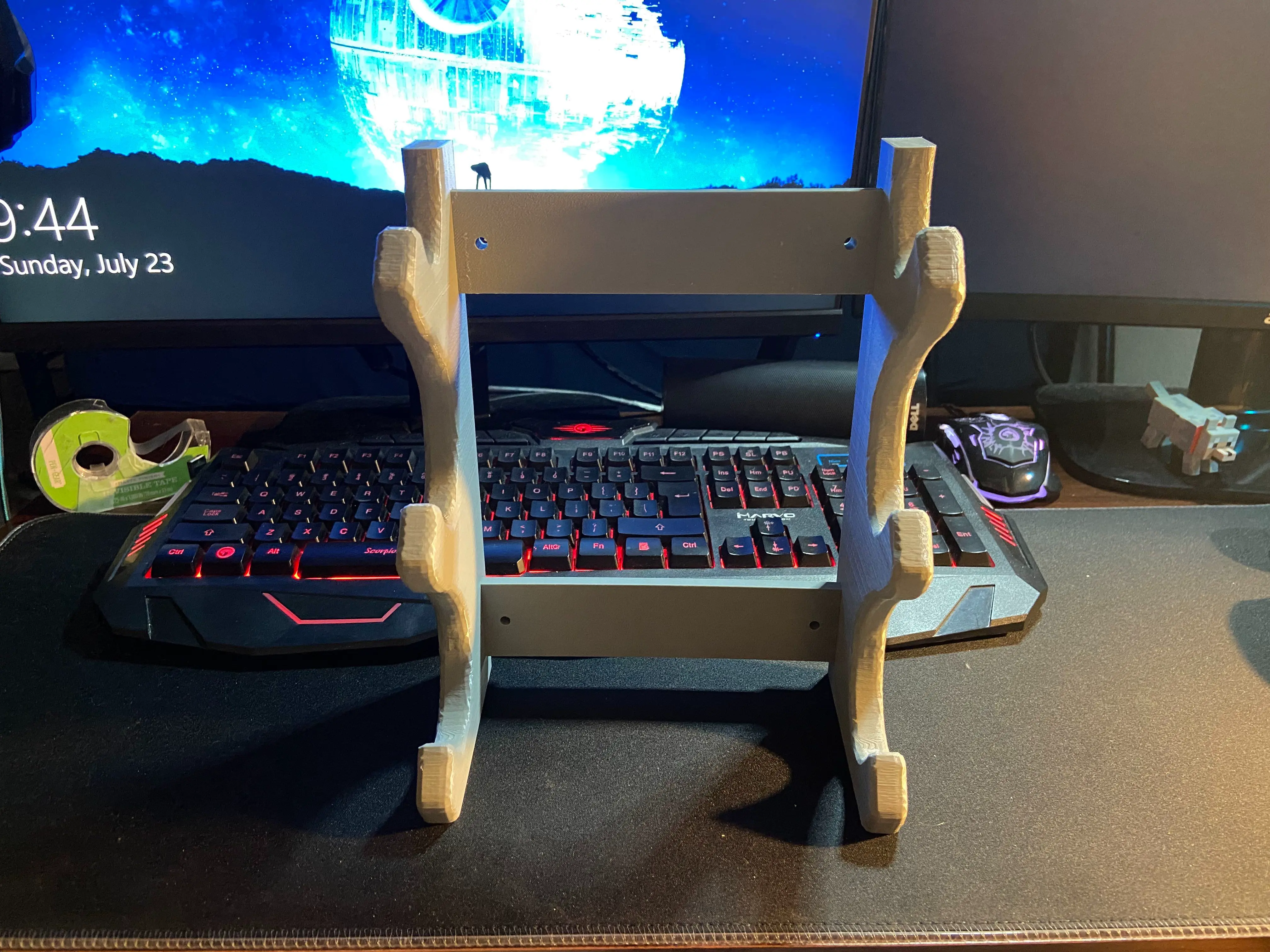 suporte de parede para katana tripla