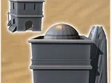 Medieval desert roof dome building with shopping baskets and-3