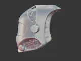 Futuristic Sci-Fi Helmet Visor Mesh Design 3d print model-1