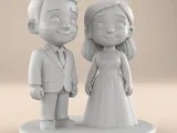 Cute Wedding Couple STL Model-5