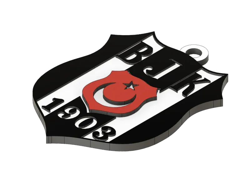 BJK (BESIKTAS) 3D LOGO BY OK (COLOR PRINTABLE)