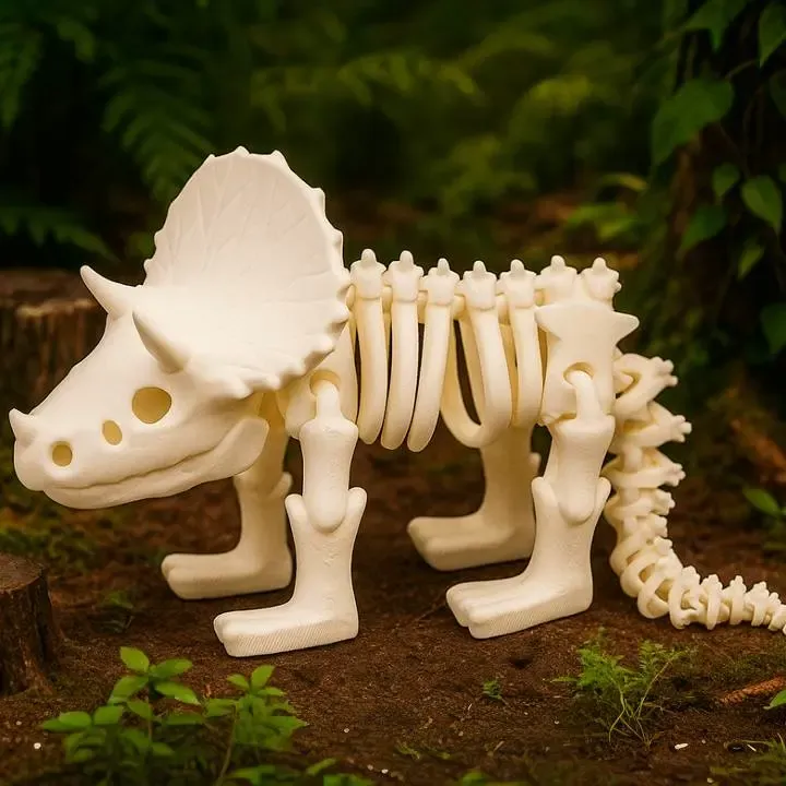 Forest Fossil Dino - Articulated Triceratops Toy