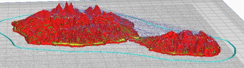 Tahiti island 3D map