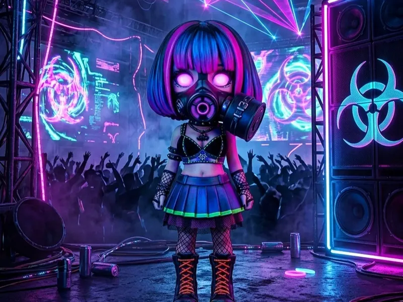 CYBER RAVE GOTH GIRL - DARK CYBERPUNK