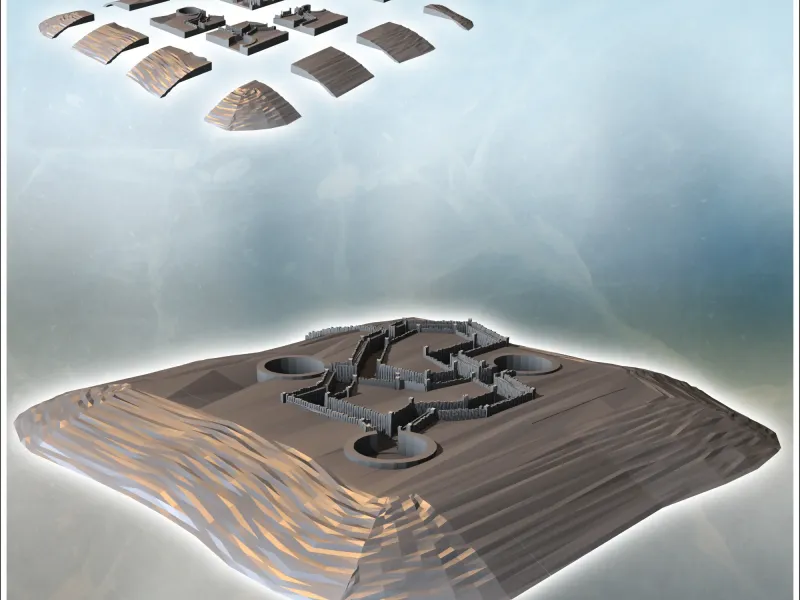 Tray Trench Array Set with Artillery Firing Locations (16) -