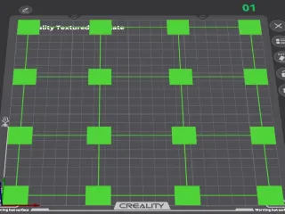 220mm x 220mm - 4x4 Grid - Bed Mesh Test - Single Layer