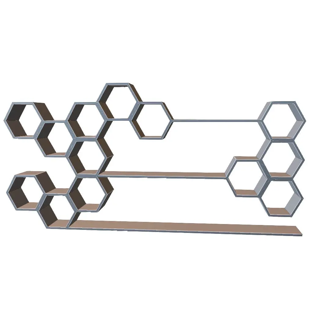 Hexagonal Honeycomb Wall Shelf