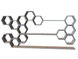 Hexagonal Honeycomb Wall Shelf-0