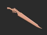 Final Fantasy 8 - Gunblade 3D print model-2