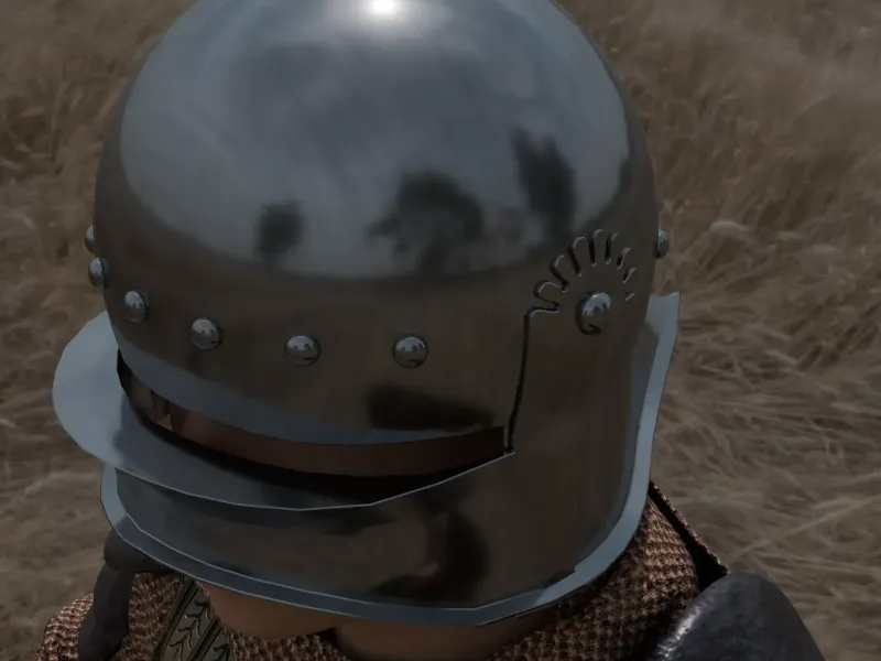 German medieval helmet