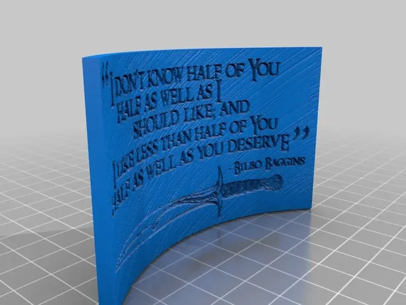Lord Of The Rings Bilbo Plaque