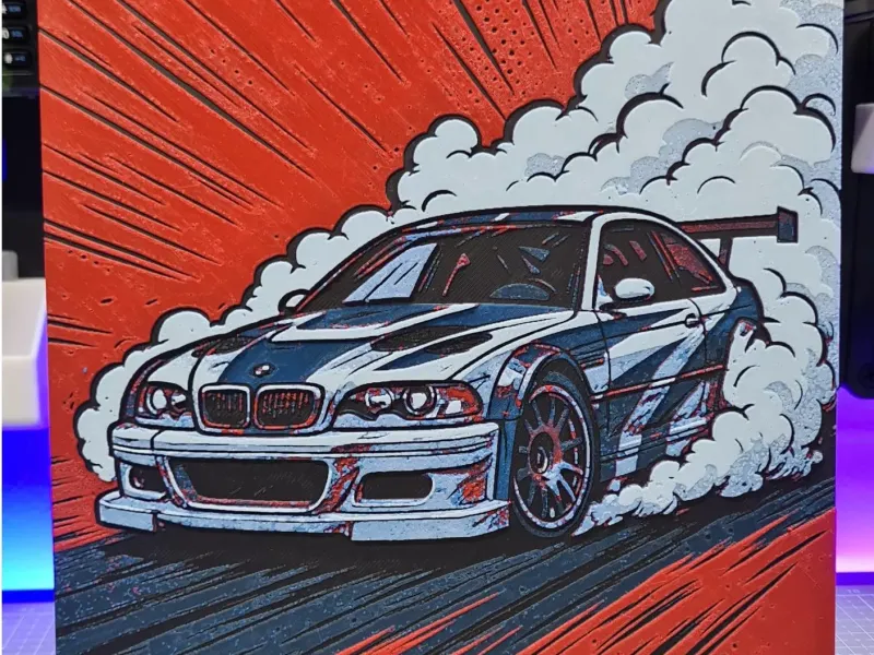 BMW Drift - 4 Colors - Hueforge 200x200