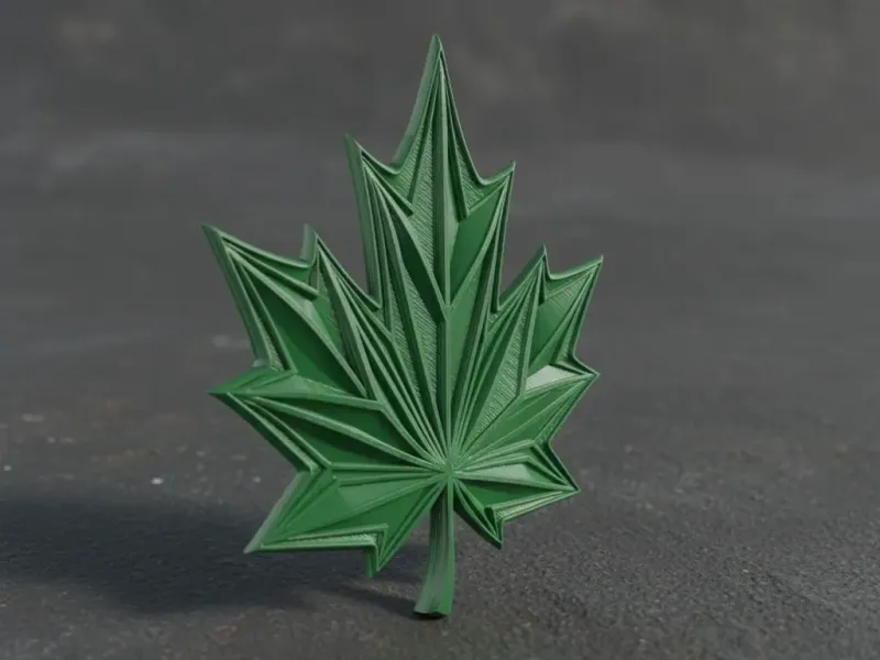 3D Printed Maple Leaf Emblem