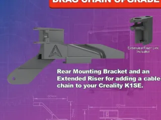 Creality K1 SE Drag Chain Upgrade – Rear Mount + Chain Link