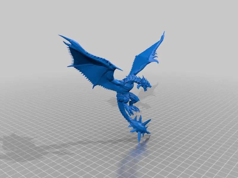 Free Characters & Creatures STL Download - mace tail wyvern - dnd - monsterby SMT_M 🦊