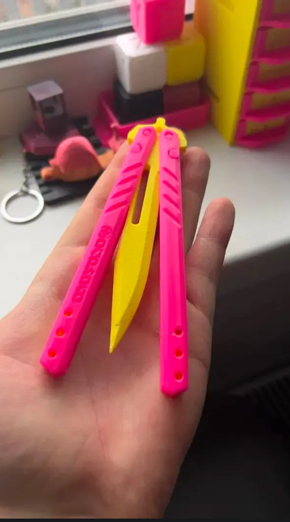 “Fully 3d printed” butter fly knife