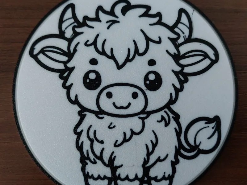 Highland Cow Coaster